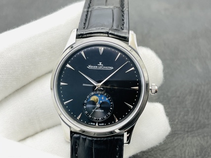 Jaeger LeCoultre - Master Ultra Thin Moonphase SS/LE Black APS A925 Super Clone