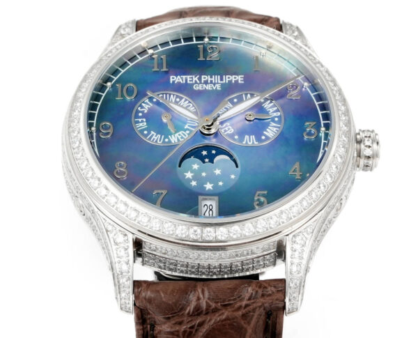 PP Grand Complications Moonphase  Gold Case&Stick Slender Pointer Rep Watch 4947R-001