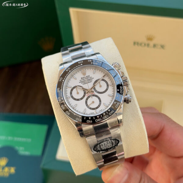 Rolex - Daytona 116500LN 904L CER/SS/SS White BT A7750 A4130 - Image 2