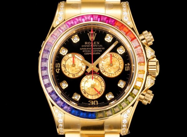Rolex - Daytona 116595 Rainbow 40mm RG/RG Black/Dia BT SA4130 - Image 4