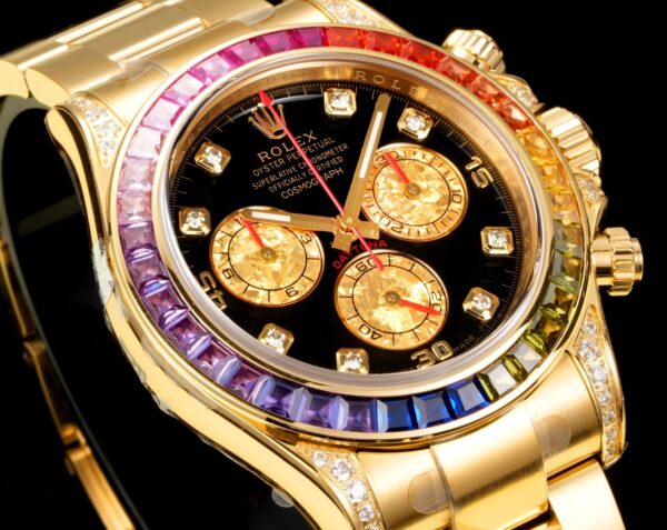 Rolex - Daytona 116595 Rainbow 40mm RG/RG Black/Dia BT SA4130 - Image 9