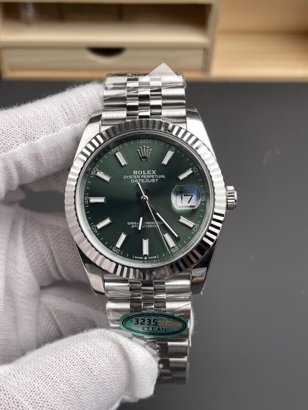 Rolex - Datejust 126334 41mm Jub SS/SS Green Textured Clean VR3235 - Image 3
