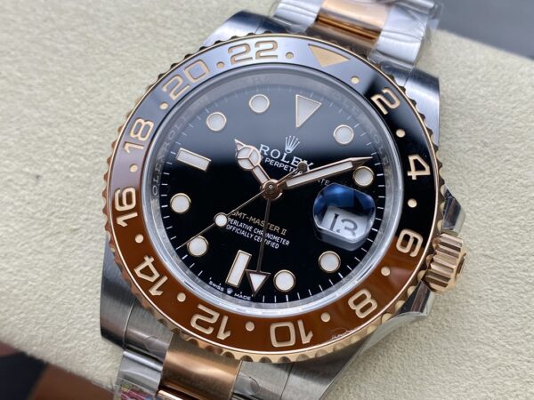 Rolex - Rootbeer GMT Master II 126719 BLRO Black/Brown Ceramic 904L Steel Black Dial - Image 3
