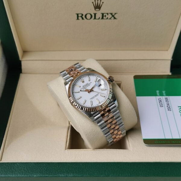 Rolex-Datejust 116231 Datejust EW SS White Baton 36mm 3235 - Image 3