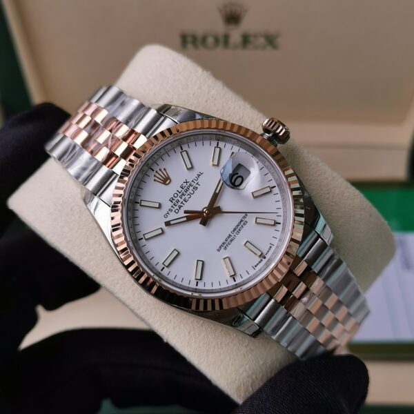 Rolex-Datejust 116231 Datejust EW SS White Baton 36mm 3235