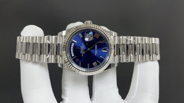 Rolex - DayDate 40mm SS/SS Blue/Rmn EW A2836 - Image 5