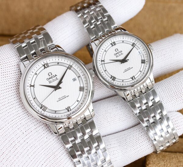 Omega - De Ville Date 40mm SS/SS White/yellow/Black/Blue Dial VS - Image 2