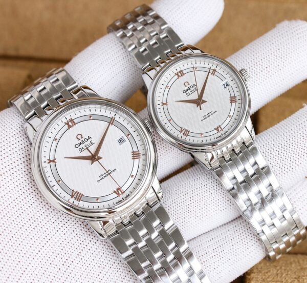 Omega - De Ville Date 40mm SS/SS White/yellow/Black/Blue Dial VS - Image 3