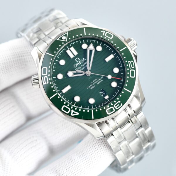 Omega - Seamaster 300m 42mm SS/SS Dark gREEN Dial VS A8800 Super Clone - Image 3