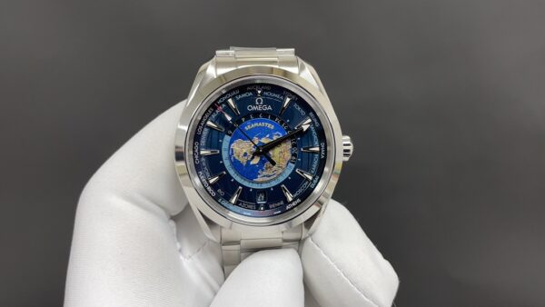 OMEGA - Aqua Terra 150M 43mm Worldtimer SS/SS Blue/Green Dial VSF A8938 - Image 2