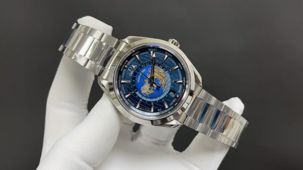 OMEGA - Aqua Terra 150M 43mm Worldtimer SS/SS Blue/Green Dial VSF A8938 - Image 5