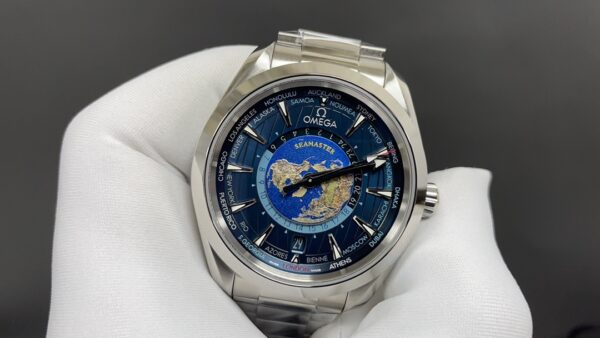 OMEGA - Aqua Terra 150M 43mm Worldtimer SS/SS Blue/Green Dial VSF A8938 - Image 6