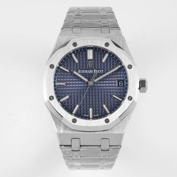 Audemars Piguet - Royal Oak 15500 41mm Frosted SS/SS Blue Dial APSF A4302 Super Clone