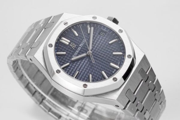 Audemars Piguet - Royal Oak 15500 41mm Frosted SS/SS Blue Dial APSF A4302 Super Clone - Image 2