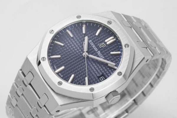 Audemars Piguet - Royal Oak 15500 41mm Frosted SS/SS Blue Dial APSF A4302 Super Clone - Image 3