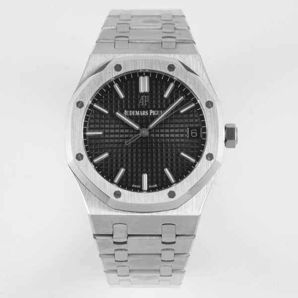 Audemars Piguet - Royal Oak 15500 41mm Frosted SS/SS Black Dial APSF A4302 Super Clone