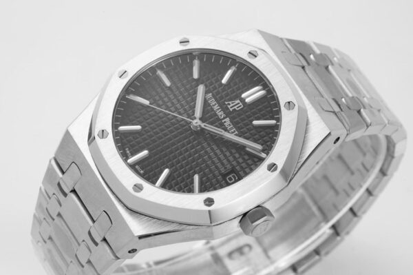 Audemars Piguet - Royal Oak 15500 41mm Frosted SS/SS Black Dial APSF A4302 Super Clone - Image 3