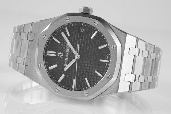 Audemars Piguet - Royal Oak 15500 41mm Frosted SS/SS Black Dial APSF A4302 Super Clone - Image 4