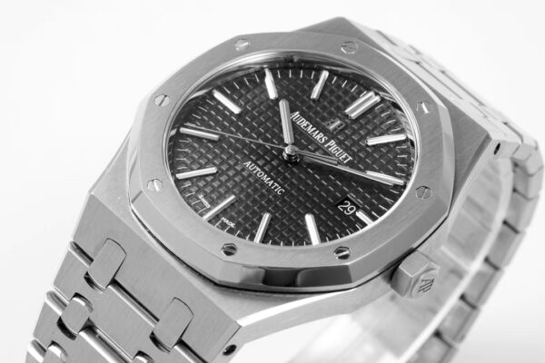 Audemars Piguet - Royal Oak 15500 41mm Frosted SS/SS Black Dial APSF A4302 Super Clone - Image 3