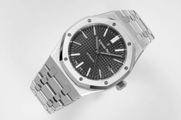 Audemars Piguet - Royal Oak 15500 41mm Frosted SS/SS Black Dial APSF A4302 Super Clone - Image 4