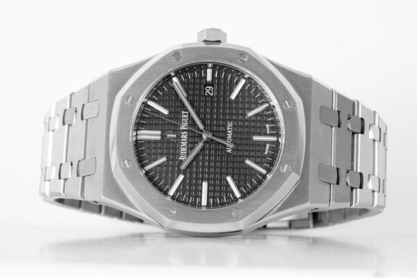 Audemars Piguet - Royal Oak 15500 41mm Frosted SS/SS Black Dial APSF A4302 Super Clone - Image 5