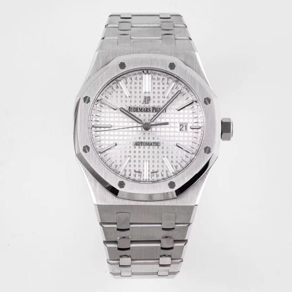 Audemars Piguet - Royal Oak 15500 41mm Frosted SS/SS White Dial APSF A4302 Super Clone