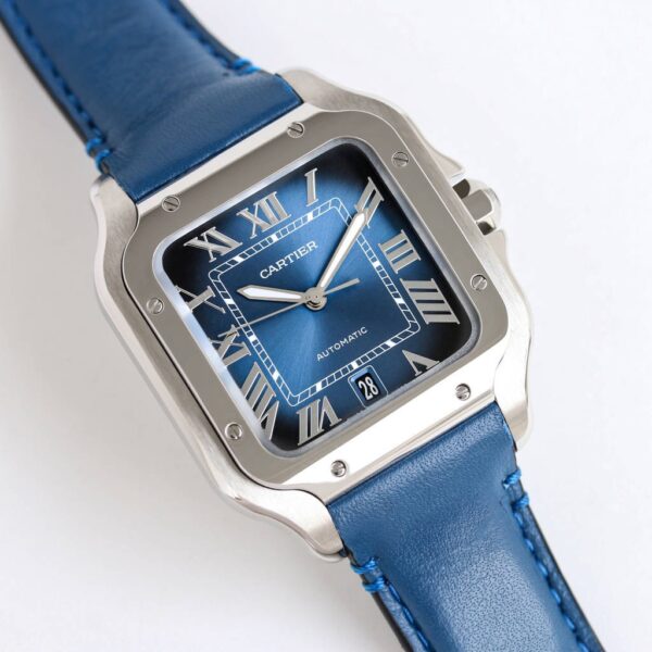 Cartier - Santos De Cartier 2018 Mens XL SS/LE Blue V6F MY9015 - Image 2