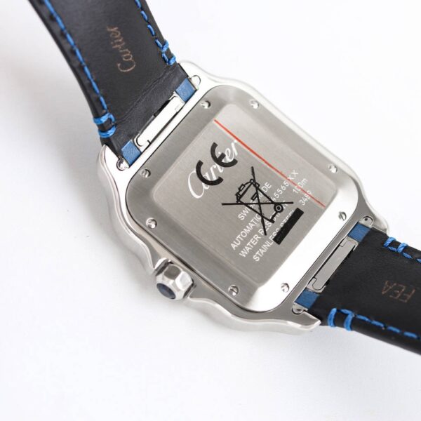 Cartier - Santos De Cartier 2018 Mens XL SS/LE Blue V6F MY9015 - Image 8