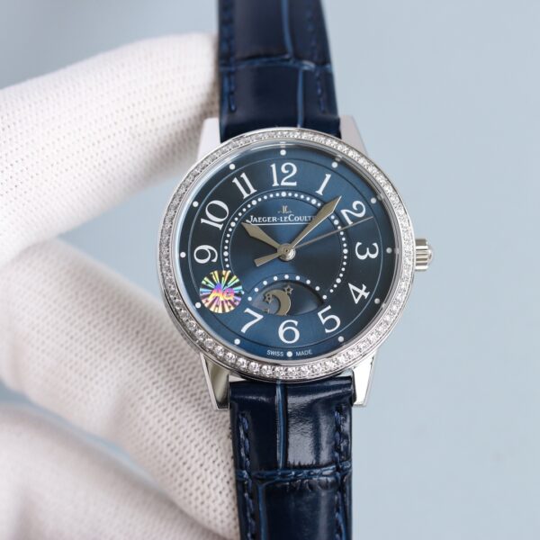 Jaeger LeCoultre - Master Ultra Thin Moon Ladies SS/LE Blue ZF MY9015 Mod - Image 4